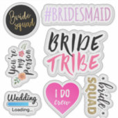 Transparentes Junggeselinnen-Abschied Aufkleber (Vorderseite)