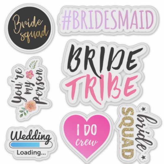 Transparentes Junggeselinnen-Abschied Aufkleber (Vorderseite)