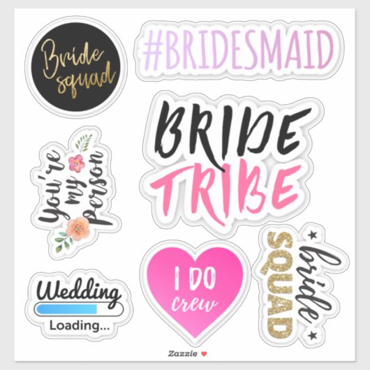 Transparentes Junggeselinnen-Abschied Aufkleber (Blatt)