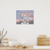 Transparentes Lila Sonnenuntergang Foto Family Tre Poster (Küche)