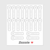 Transparentes Logo und Siegel für die Sicherheit v Aufkleber (Blatt)