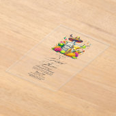 Transparentes mexikanisches Fiesta Sombrero-Brautp Acryleinladungen (Ablage )