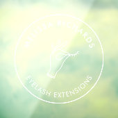 Transparentes Minimalistisches Hand- und Lashes Ci Fensteraufkleber (Blatt 3)