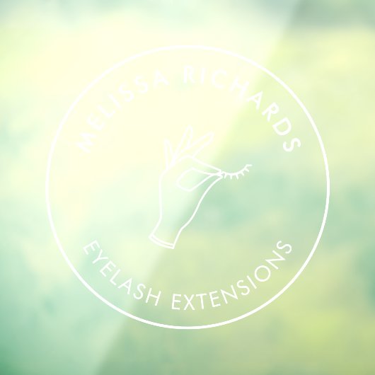 Transparentes Minimalistisches Hand- und Lashes Ci Fensteraufkleber (Blatt 3)