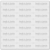 Transparentes, modernes Hochzeitrücksendesiegel Aufkleber (Vorderseite)