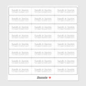 Transparentes, modernes Hochzeitrücksendesiegel Aufkleber (Blatt)