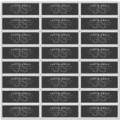 Transparentes, modernes Monogramm-Adressenlabel Aufkleber (Vorderseite)