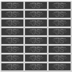 Transparentes, modernes Monogramm-Adressenlabel Aufkleber