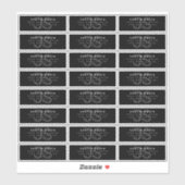 Transparentes, modernes Monogramm-Adressenlabel Aufkleber (Blatt)