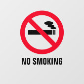 Transparentes Nichtraucherzeichen statisches Fenst Fensteraufkleber (Blatt)