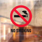 Transparentes Nichtraucherzeichen statisches Fenst Fensteraufkleber (Blatt 2)