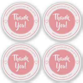 Transparentes Pastel Herz Danke an die Aufkleber-E Aufkleber