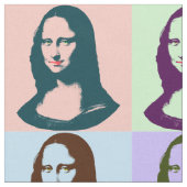Transparentes Pop-Kunst-Mona Lisa Gewebe Stoff (Nahaufnahme)