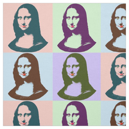 Transparentes Pop-Kunst-Mona Lisa Gewebe Stoff (Muster)