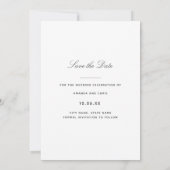 Transparentes Rectangle-Skript-Foto Einladung (Rückseite)