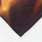 Transparentes rotes Blasen-Gesicht mit Sternen Fleecedecke (Ecke)