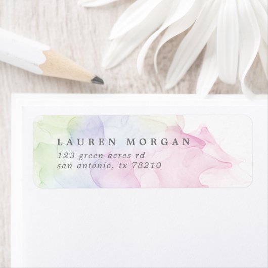 Transparentes Silk Elegantes Rücksendeadresse-Etik (Insitu)