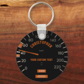 Transparentes Speedometer auf Dashboard-Schlüssela Schlüsselanhänger (Vorderseite)