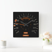 Transparentes Speedometer auf der Dashboard-Square Quadratische Wanduhr (Zuhause)