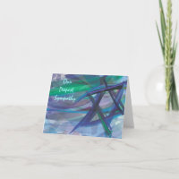 Transparentes Star Ohev Shalom Beileid - Karte Nr.