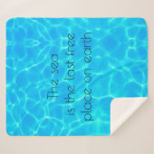 Transparentes türkisblaues Meer Motivierend Sherpadecke (Vorderseite (Horizontal))