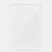 Transparentes Vintages Frame Elegantes Brautparty Acrylschild (Vorderseite)