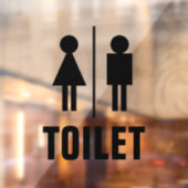 Transparentes WC-Toilettenglasfenster Klammern Fensteraufkleber (Blatt 2)