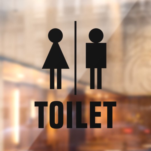 Transparentes WC-Toilettenglasfenster Klammern Fensteraufkleber (Blatt 2)