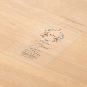 Transparentes Whimsical Woodland Probe Dinner Acryleinladungen (Ablage )