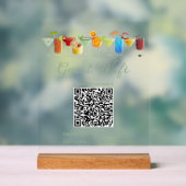 Transparentes WLAN-Gastschild mit QR-Code Acrylschild (Neutral)