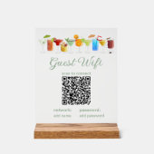 Transparentes WLAN-Gastschild mit QR-Code Acrylschild (Vorderseite)