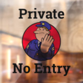 Transparentes Zeichen für kein Eintragsfenster Fensteraufkleber (Blatt 2)