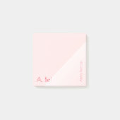 Transparenz der rot-monogramm-Anweisung Post-it Klebezettel (Vorderseite)