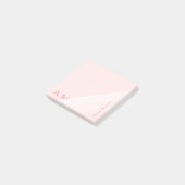 Transparenz der rot-monogramm-Anweisung Post-it Klebezettel (angewinkelt)