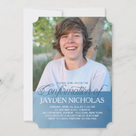 Transparenzbestätigung - Blauer Foto Einladung