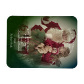 Transparenzeffekt Frohe Weihnachtsfamilie Foto Magnet (Horizontal)