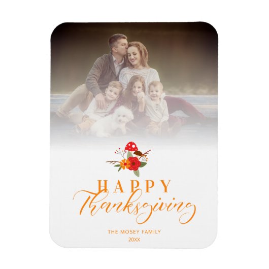 Transparenzfreudiges Thanksgiving-Foto Magnet (Vertikal)