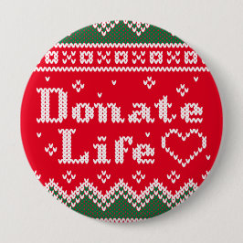 Transplant Spende Leben gespritzt Weihnachtskrüge Button