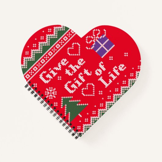 Transplantat Geschenk des Lebens Gezwirnter Weihna Notizblock (Vorderseite)