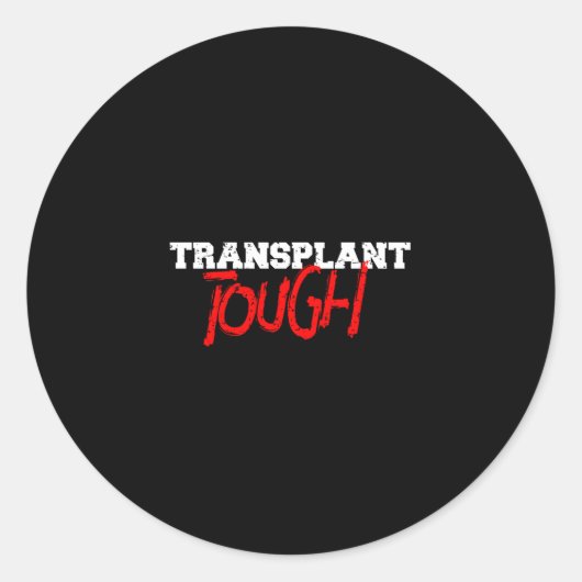 Transplantat Hart Runder Aufkleber (Vorderseite)