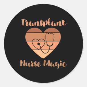 Transplantat Nurse Magic Niere Lung Operation Orga Runder Aufkleber