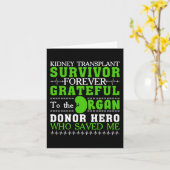 Transplantat Organ Niere Spender Empfänger 1 Karte (Gelbe Blume)