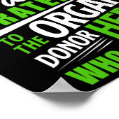 Transplantat Organ Niere Spender Empfänger Poster (Ecke)