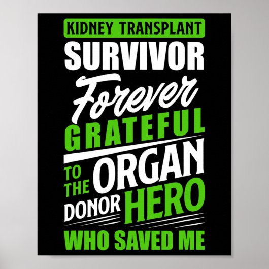 Transplantat Organ Niere Spender Empfänger Poster (Vorne)