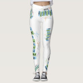 Transplantatempfänger Retro-Stil Leggings (Vorderseite)