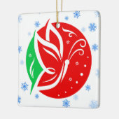 Transplantatempfängerin Weihnachten Keramikornament (Links)