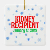 Transplantatempfängerin Weihnachten Keramikornament (Rückseite)