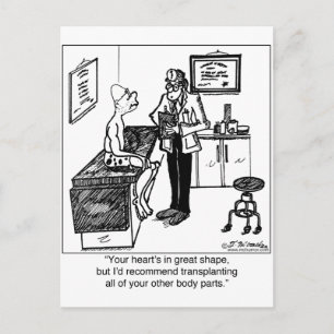 Transplantation Alle Körperteile Postkarte