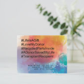 Transplantation, gerecycelt Teile, Liebe meines Sp Postkarte (Stehend Vorderseite)