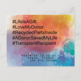 Transplantation, gerecycelt Teile, Liebe meines Sp Postkarte